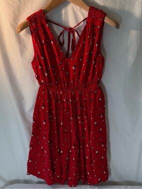 Madewell Red Floral Mini Dress